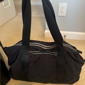 Athleta Black Duffel Bag